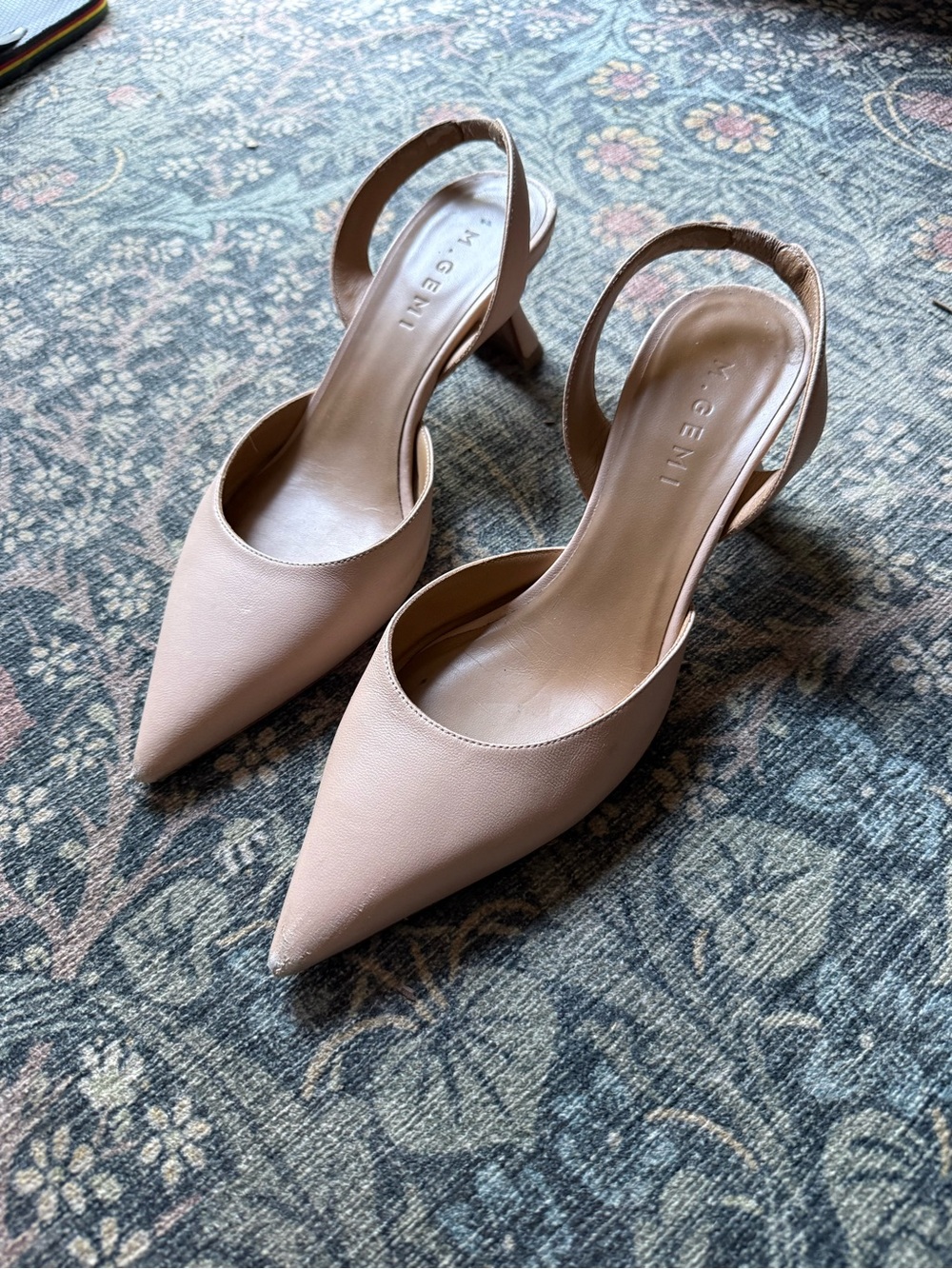 M.Gemi Mia 50mm Slingback Heels 37